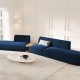 MICADONI  Velvet Left Modular Sofa, 