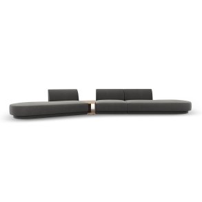 MICADONI  Velvet Left Modular Sofa, 