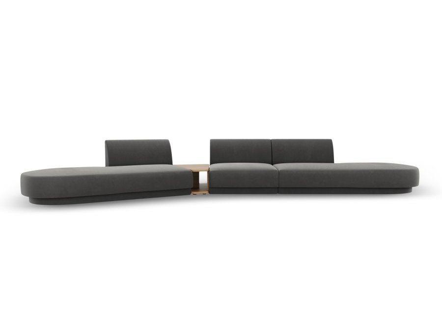 MICADONI  Velvet Left Modular Sofa, 