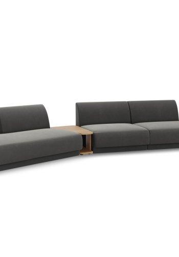 MICADONI  Velvet Left Modular Sofa, 