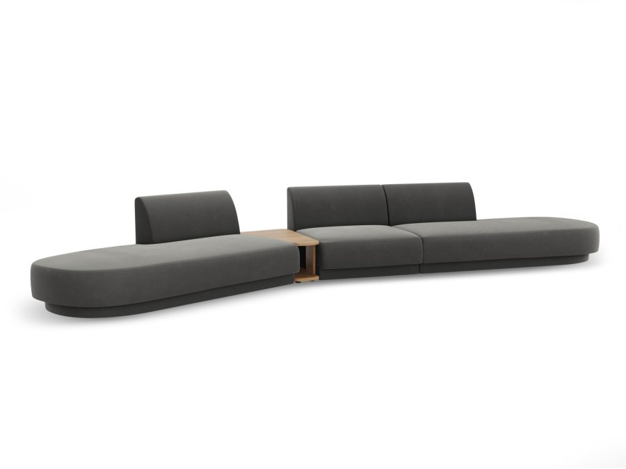 MICADONI  Velvet Left Modular Sofa, 