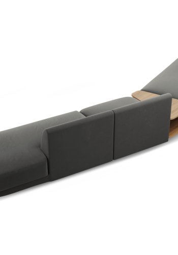 MICADONI  Velvet Left Modular Sofa, 