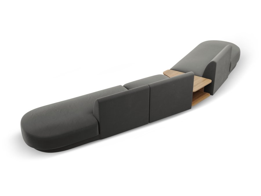 MICADONI  Velvet Left Modular Sofa, 