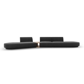 MICADONI  Velvet Left Modular Sofa, 