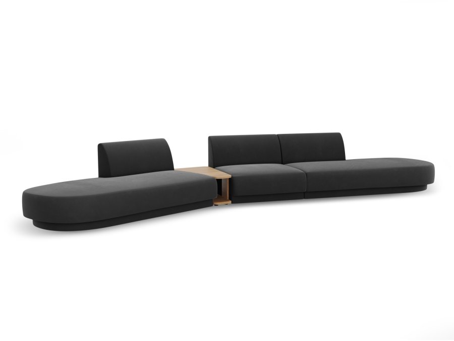 MICADONI  Velvet Left Modular Sofa, 