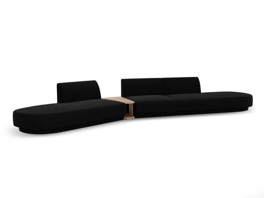 MICADONI  Velvet Left Modular Sofa, 