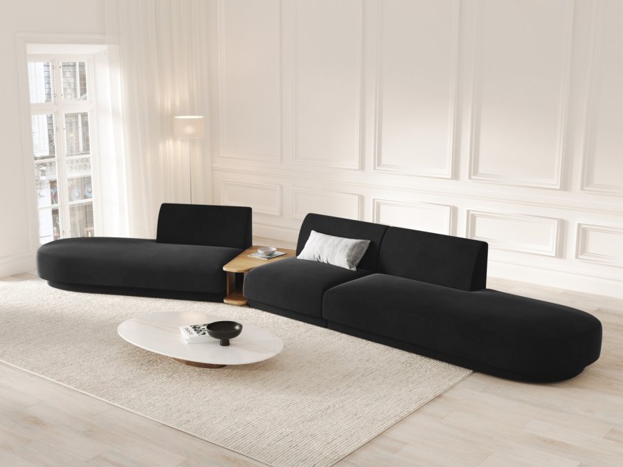 MICADONI  Velvet Left Modular Sofa, 