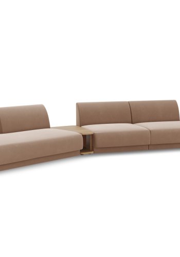 MICADONI  Velvet Left Modular Sofa, 