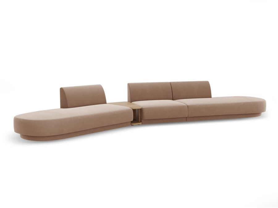 MICADONI  Velvet Left Modular Sofa, 