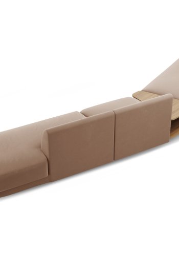 MICADONI  Velvet Left Modular Sofa, 