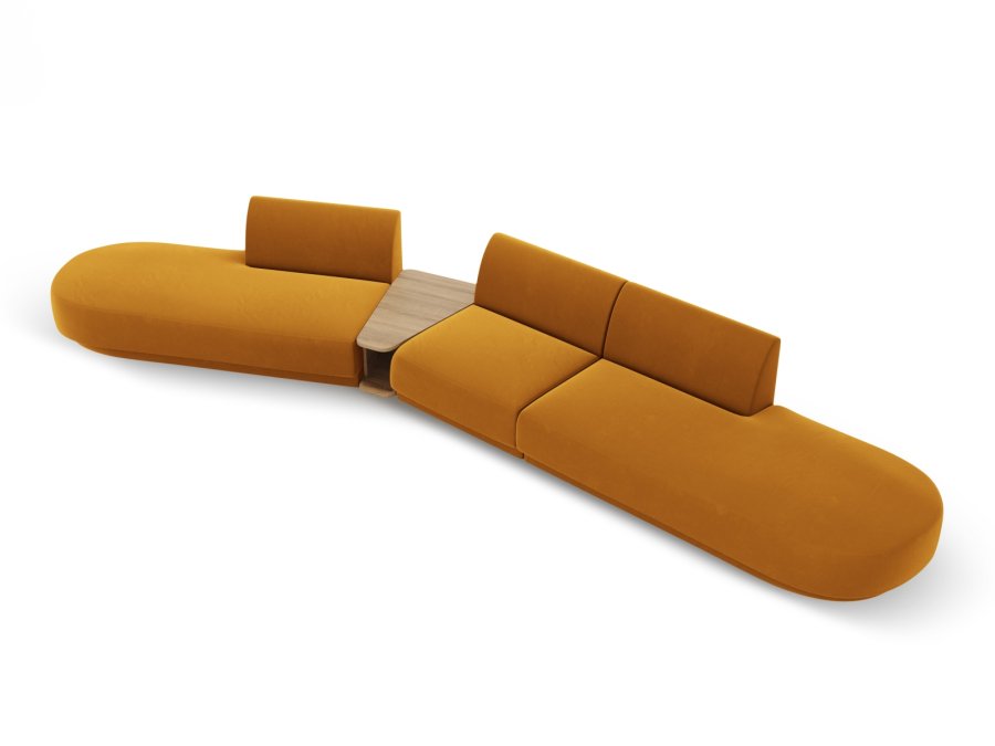 MICADONI  Velvet Left Modular Sofa, 