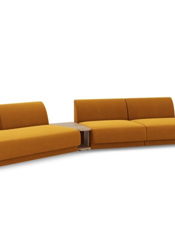 MICADONI  Velvet Left Modular Sofa, 