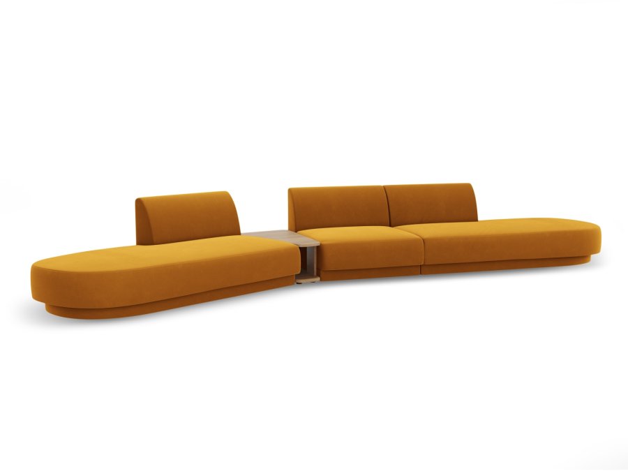 MICADONI  Velvet Left Modular Sofa, 