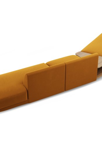 MICADONI  Velvet Left Modular Sofa, 