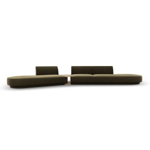 MICADONI  Velvet Left Modular Sofa, 