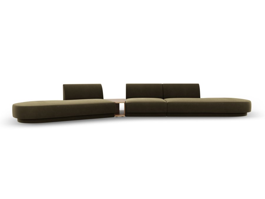 MICADONI  Velvet Left Modular Sofa, 