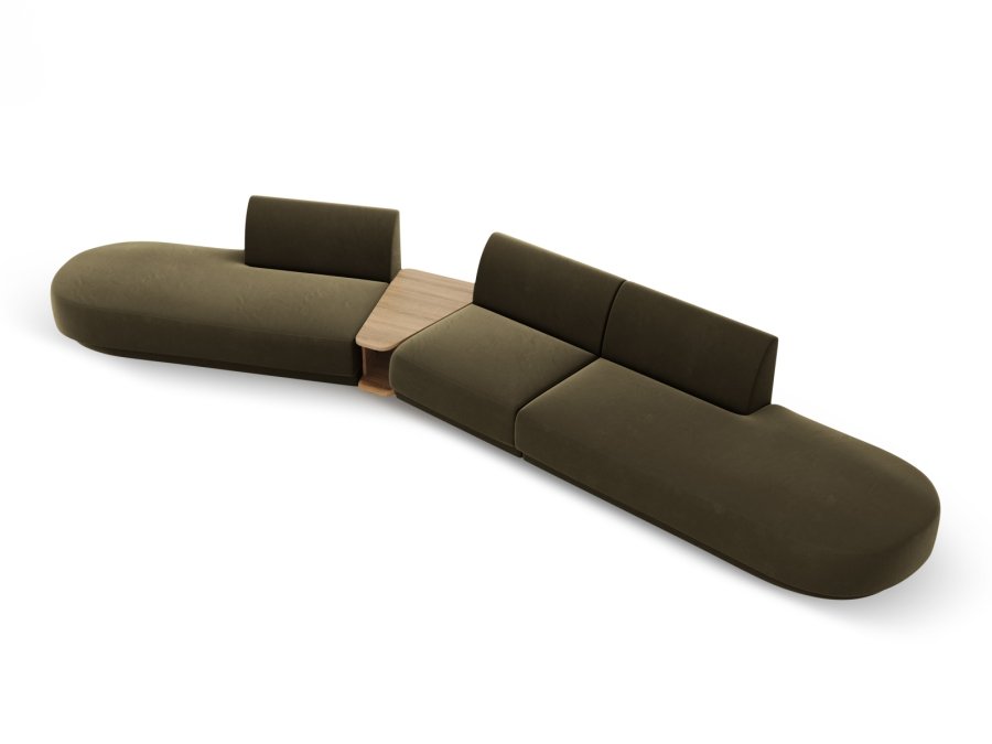 MICADONI  Velvet Left Modular Sofa, 