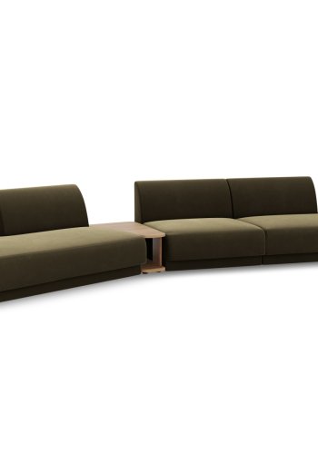 MICADONI  Velvet Left Modular Sofa, 