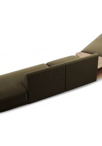 MICADONI  Velvet Left Modular Sofa, 