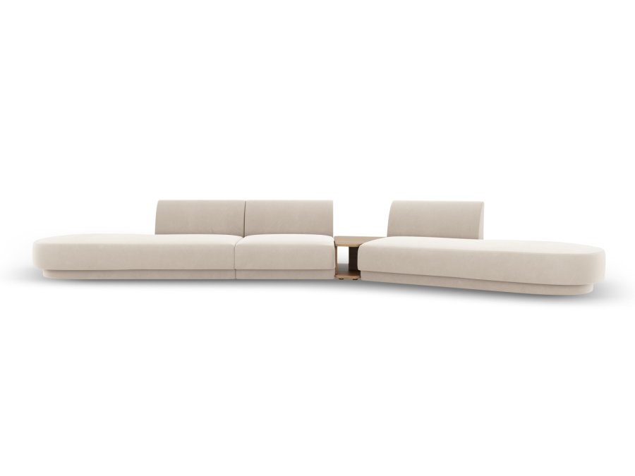 MICADONI  Velvet Right Modular Sofa, 