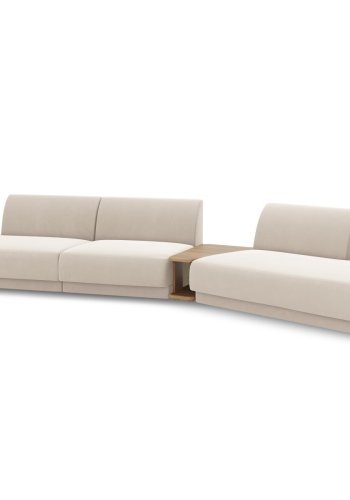MICADONI  Velvet Right Modular Sofa, 