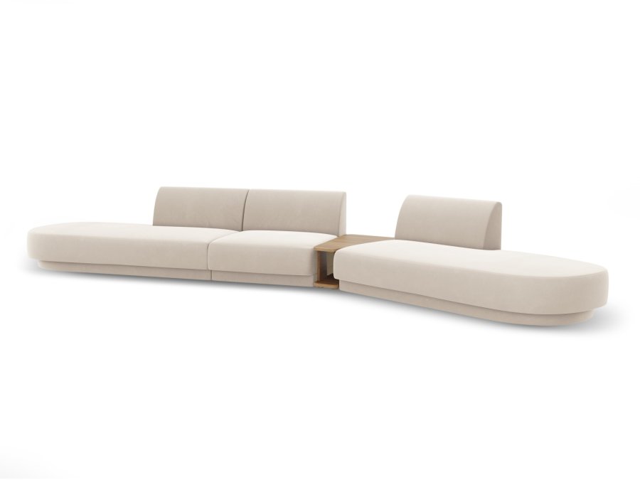 MICADONI  Velvet Right Modular Sofa, 