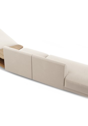 MICADONI  Velvet Right Modular Sofa, 