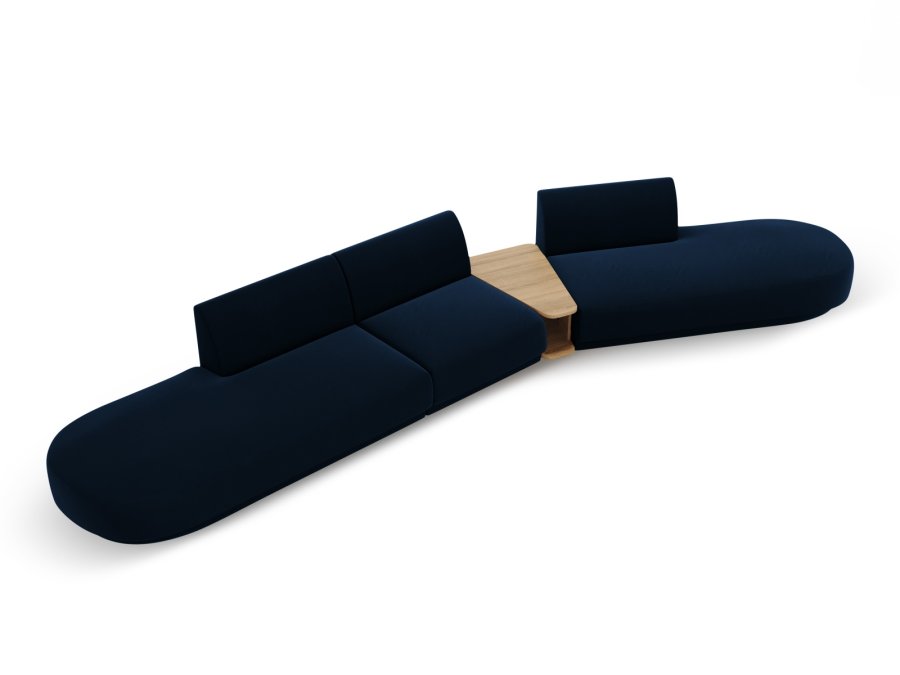 MICADONI  Velvet Right Modular Sofa, 
