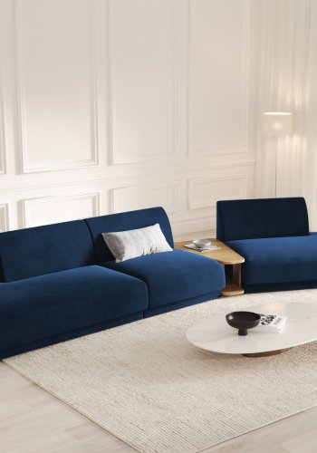 MICADONI  Velvet Right Modular Sofa, 