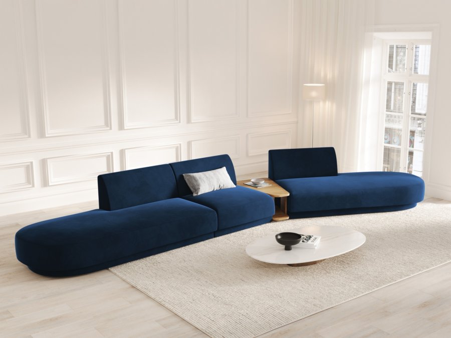 MICADONI  Velvet Right Modular Sofa, 