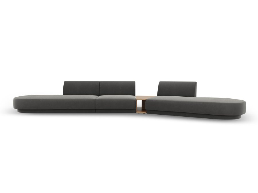 MICADONI  Velvet Right Modular Sofa, 