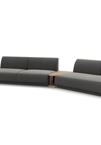 MICADONI  Velvet Right Modular Sofa, 