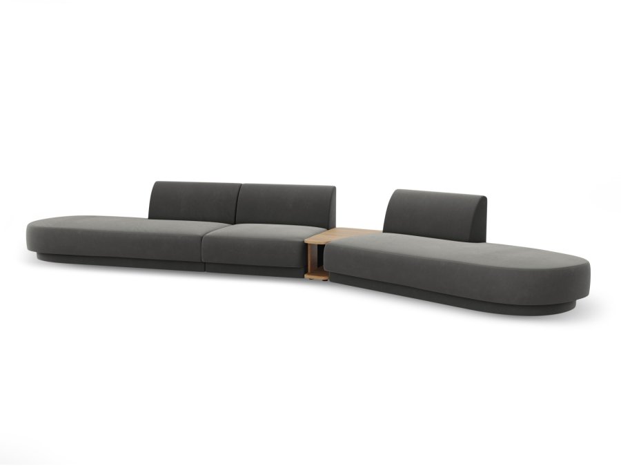 MICADONI  Velvet Right Modular Sofa, 