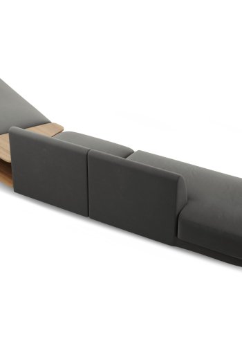 MICADONI  Velvet Right Modular Sofa, 