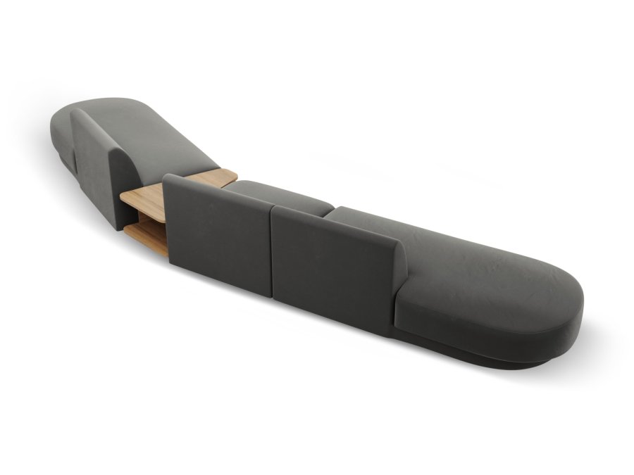 MICADONI  Velvet Right Modular Sofa, 