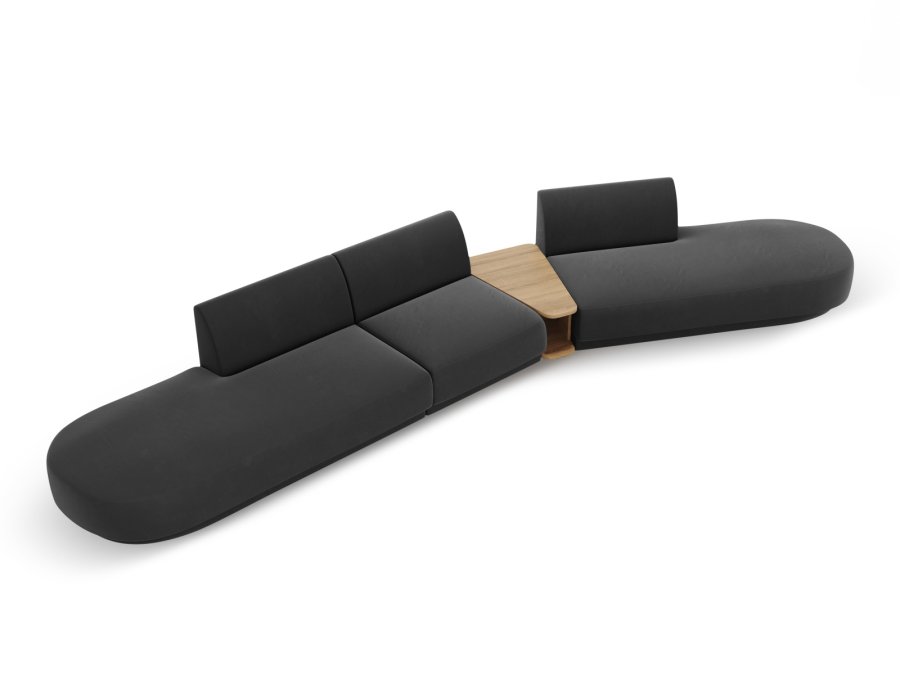 MICADONI  Velvet Right Modular Sofa, 