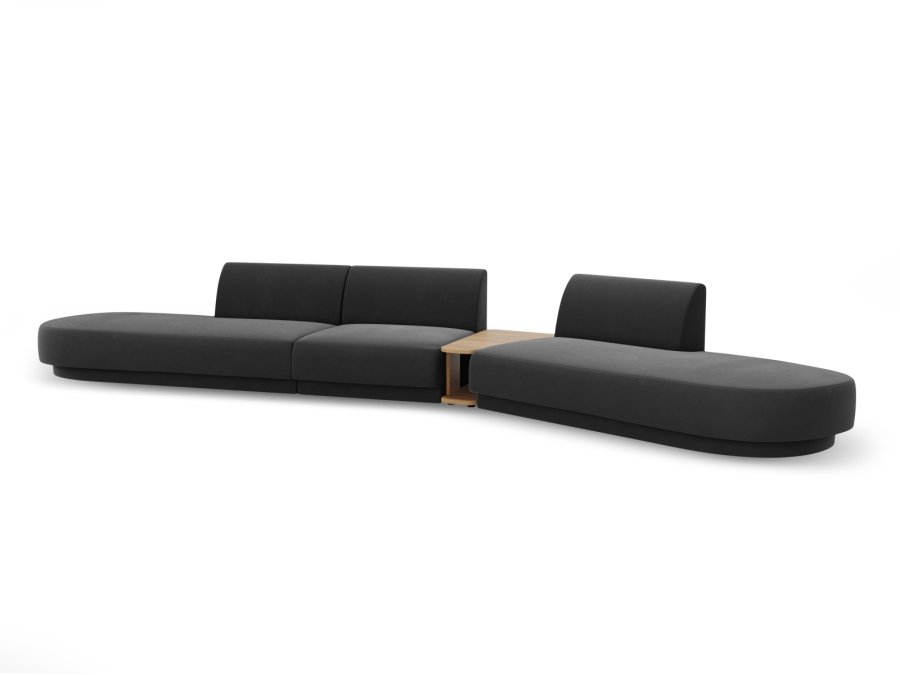 MICADONI  Velvet Right Modular Sofa, 