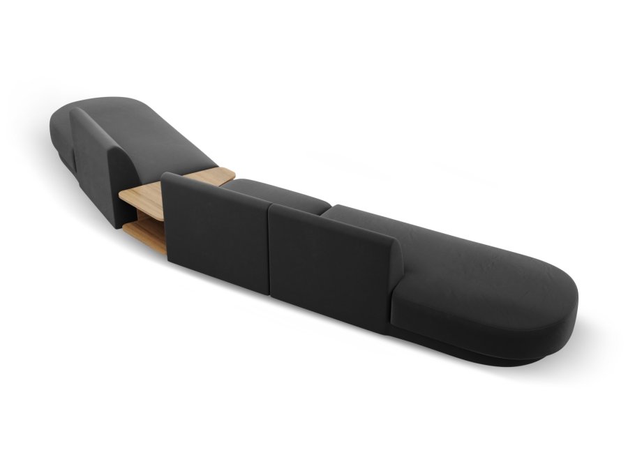 MICADONI  Velvet Right Modular Sofa, 