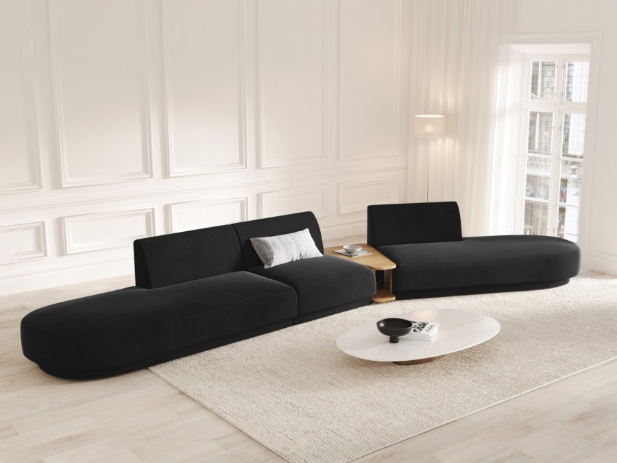 MICADONI  Velvet Right Modular Sofa, 