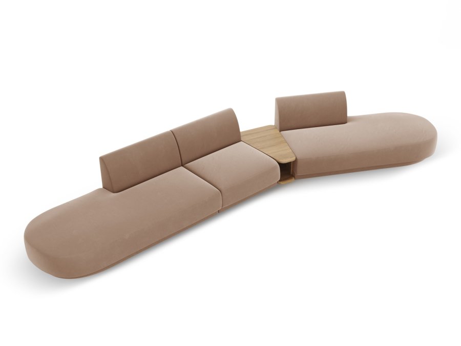 MICADONI  Velvet Right Modular Sofa, 
