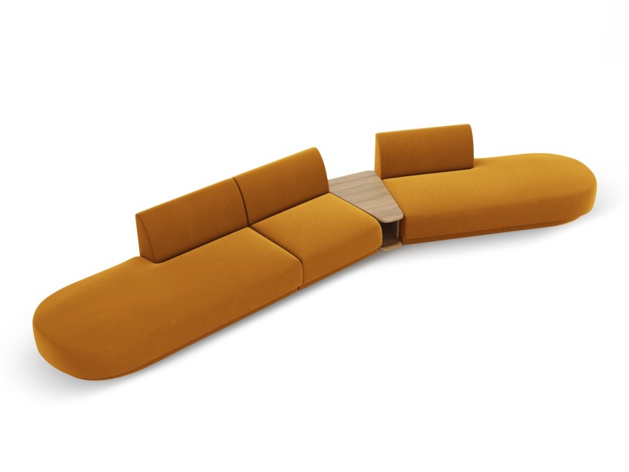 MICADONI  Velvet Right Modular Sofa, 