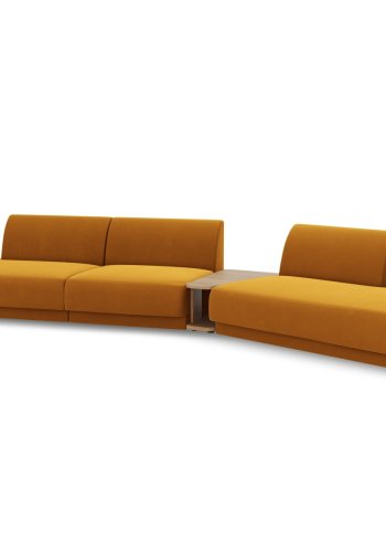 MICADONI  Velvet Right Modular Sofa, 