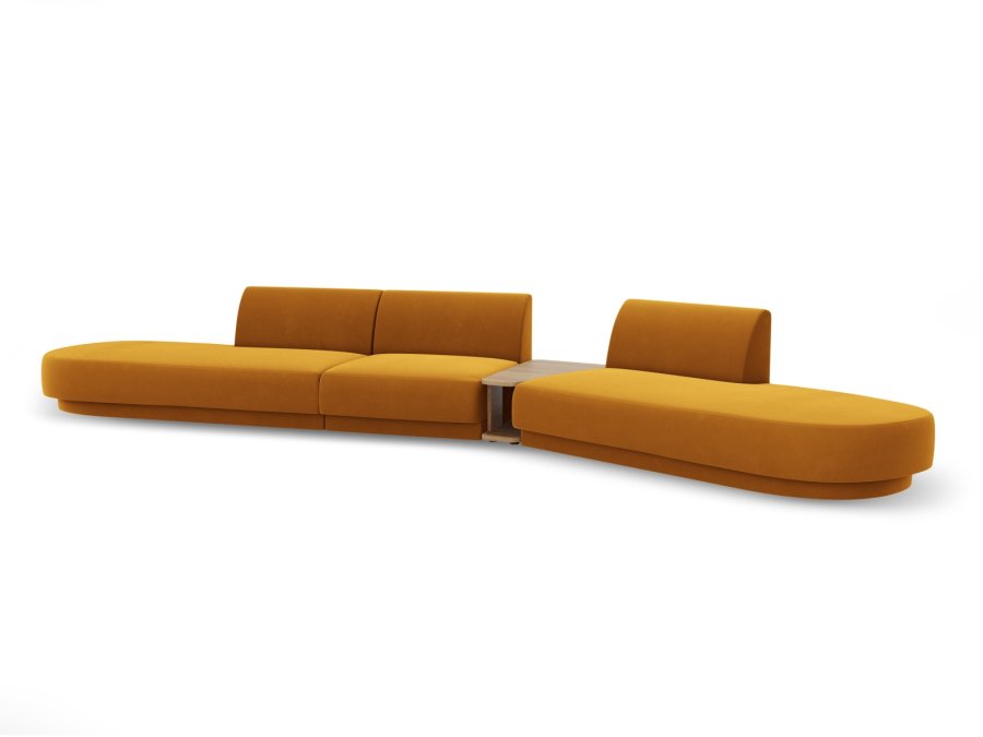 MICADONI  Velvet Right Modular Sofa, 