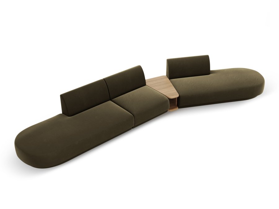 MICADONI  Velvet Right Modular Sofa, 