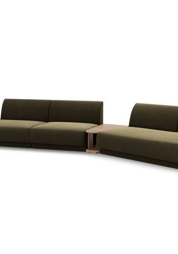 MICADONI  Velvet Right Modular Sofa, 