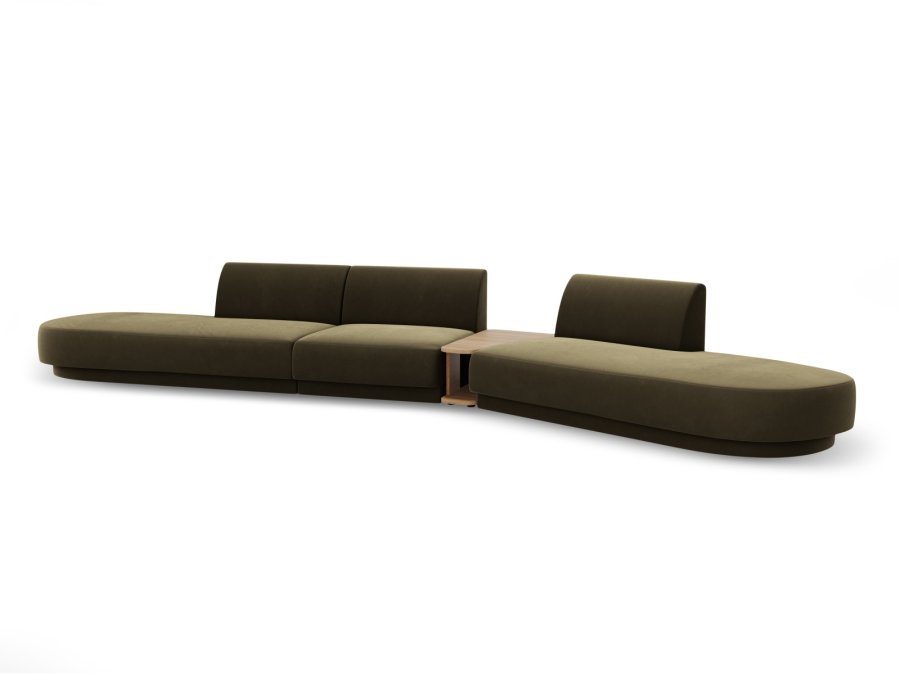 MICADONI  Velvet Right Modular Sofa, 
