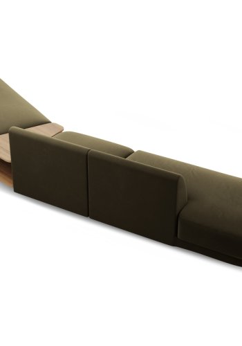 MICADONI  Velvet Right Modular Sofa, 