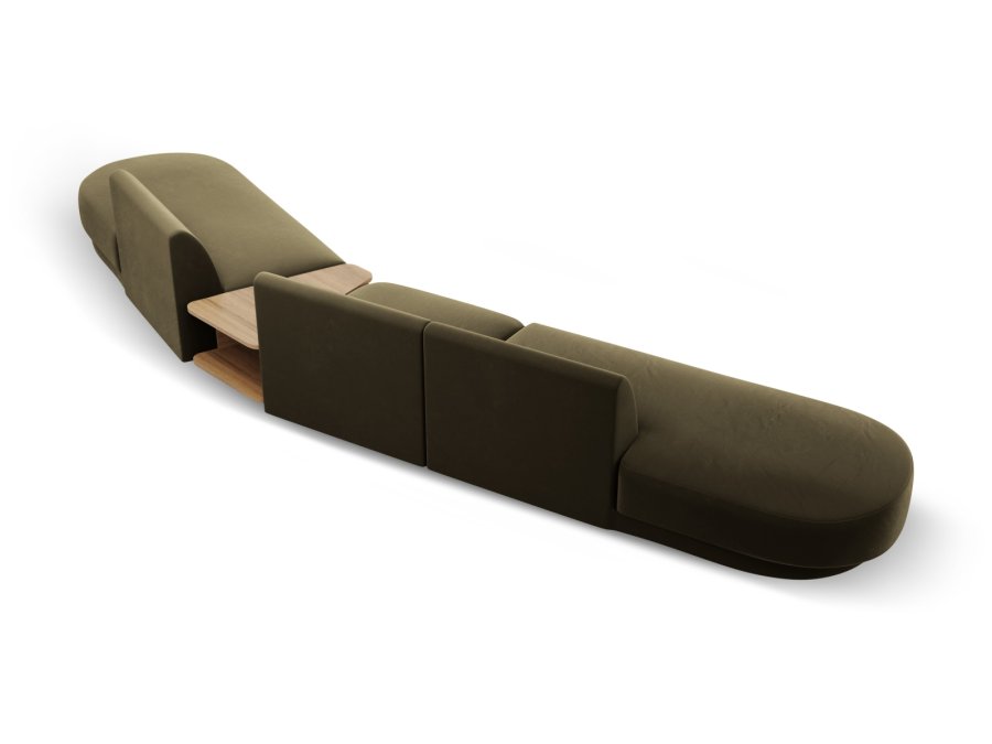 MICADONI  Velvet Right Modular Sofa, 