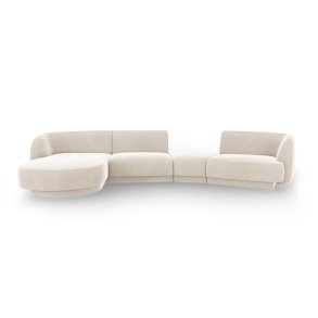 MICADONI  Velvet Left Modular Sofa, 