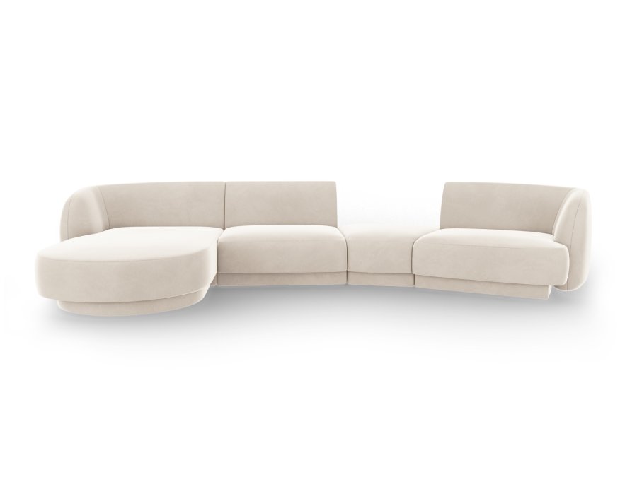 MICADONI  Velvet Left Modular Sofa, 